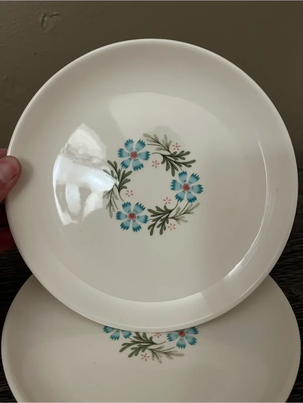 Vintage Taylor Smith & Taylor “Bridal Wreath” salad plates set of three